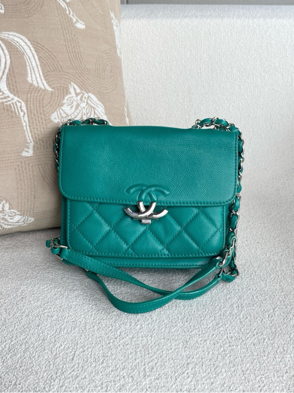 Chanel | Cuba Collection Messenger Bag Green Caviar | Mint Condition |